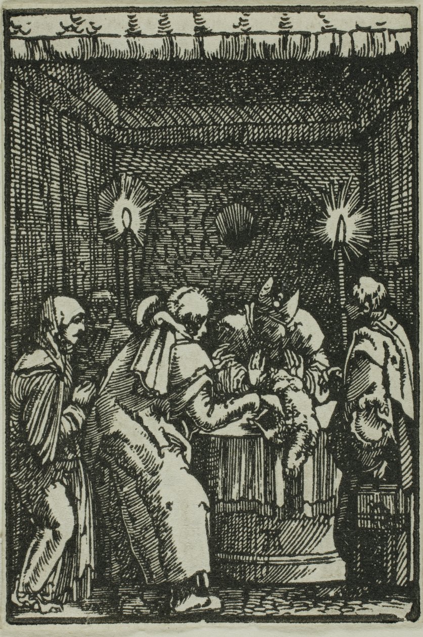 Joachims Opfer wird abgelehnt, aus Der Fall und die Erlösung des Menschen von Albrecht Altdorfer