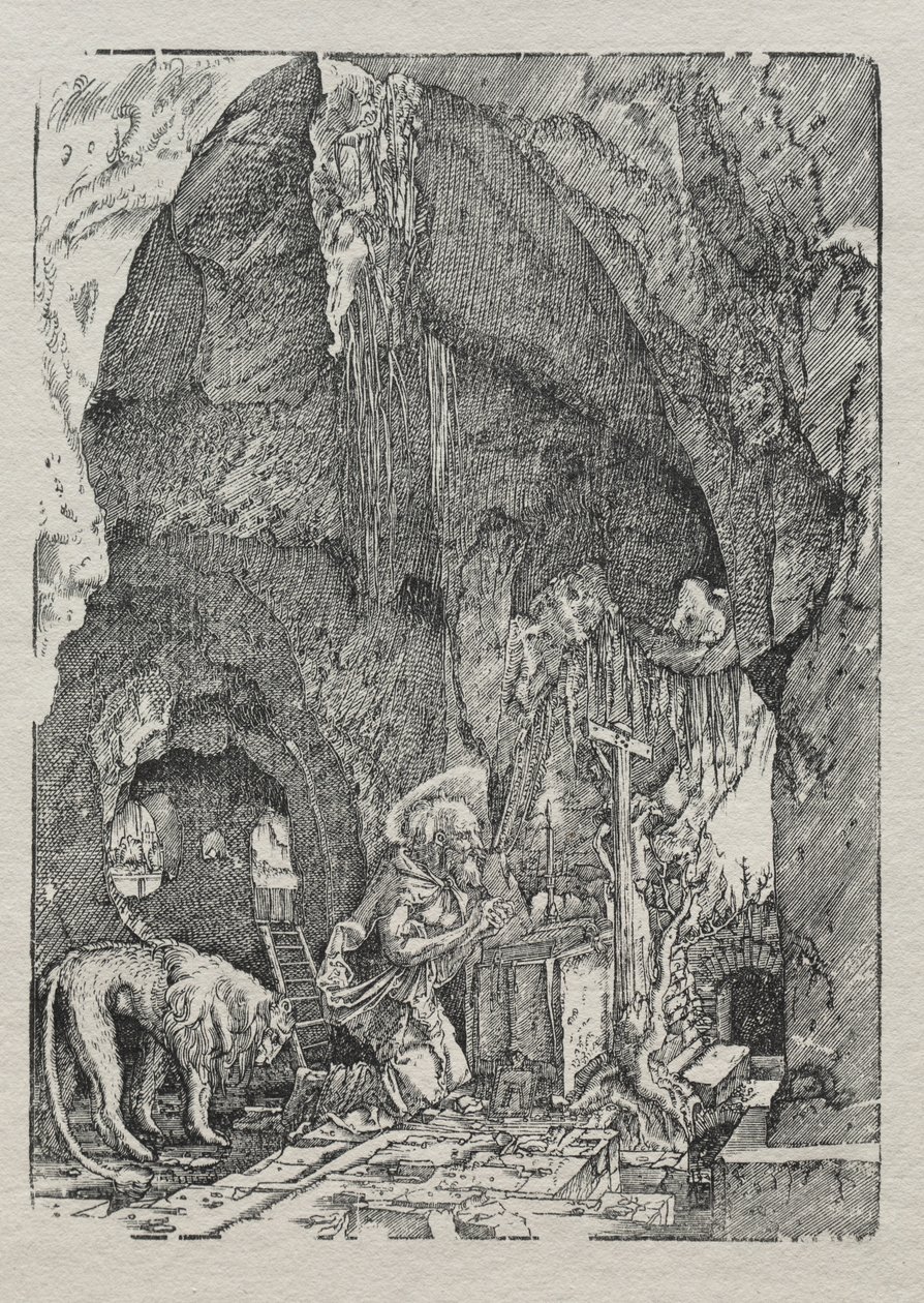 St. Hieronymus in der Höhle, 1513-1515 von Albrecht Altdorfer