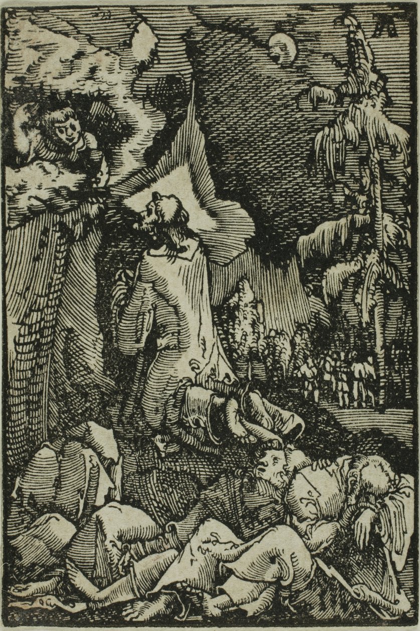 Die Agonie im Garten, aus Der Fall und die Erlösung des Menschen von Albrecht Altdorfer