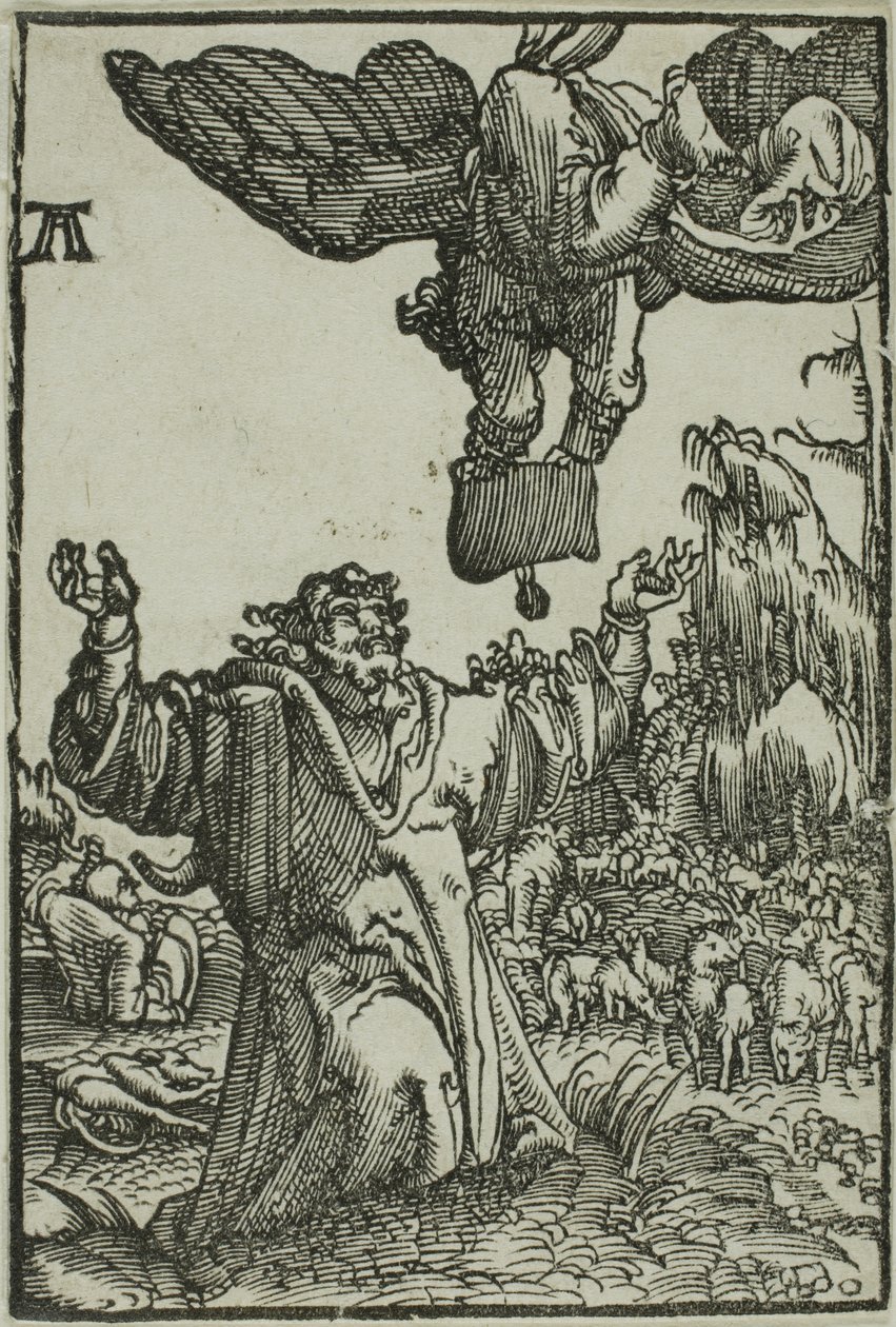 Die Verkündigung an Joachim, aus Der Fall und die Erlösung des Menschen von Albrecht Altdorfer