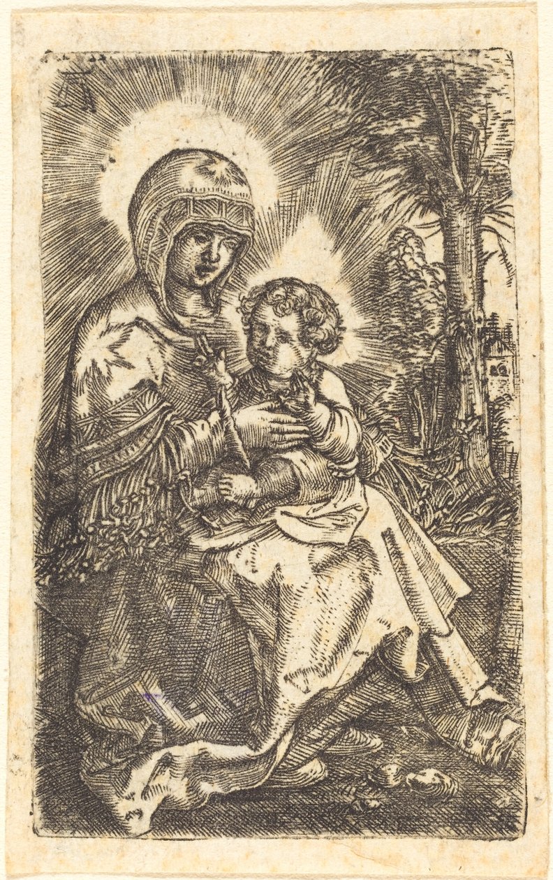 Die "Schöne Jungfrau" von Regensburg in einer Landschaft von Albrecht Altdorfer