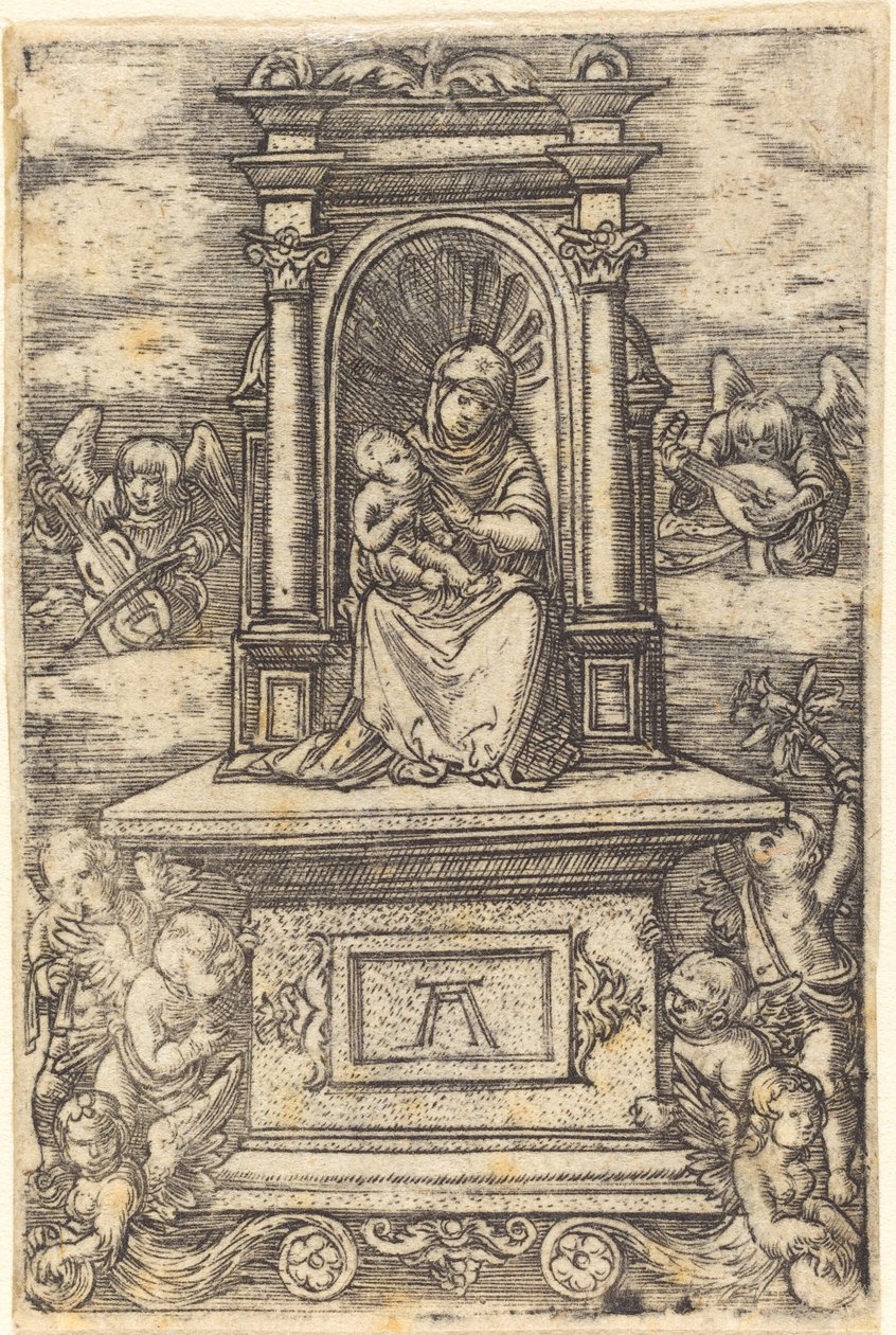 Die schöne Jungfrau von Regensburg auf einem Altar von Albrecht Altdorfer
