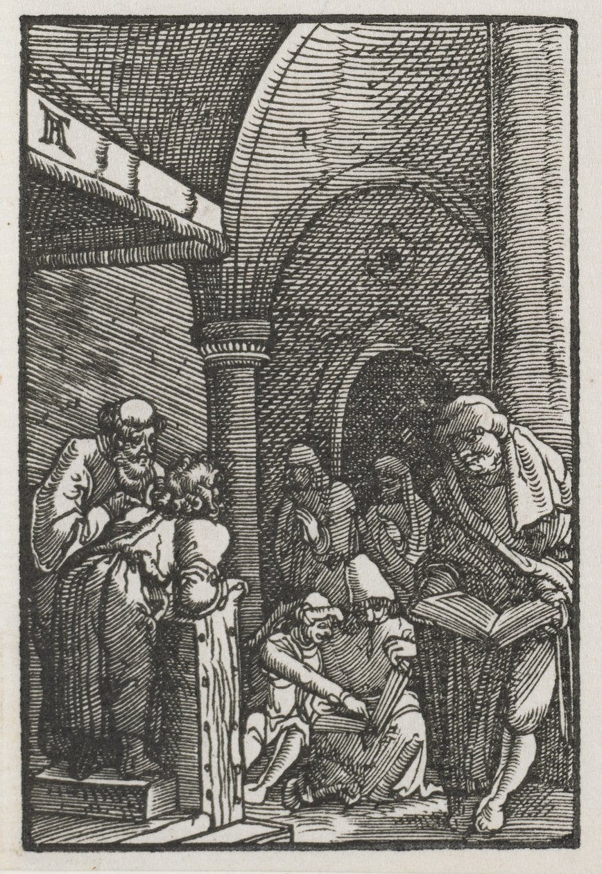 Der Fall und die Erlösung des Menschen: Christus im Tempel mit den Schriftgelehrten von Albrecht Altdorfer