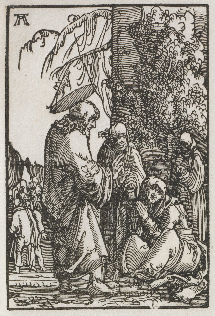 Der Fall und die Erlösung des Menschen: Christus nimmt Abschied von seiner Mutter vor der Passion von Albrecht Altdorfer