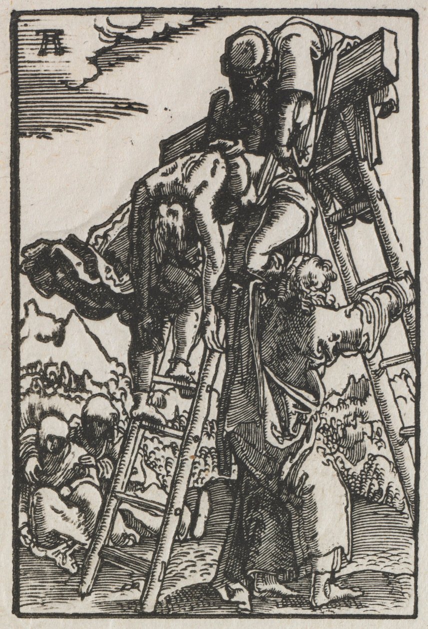 Der Fall und die Erlösung des Menschen: Abnahme vom Kreuz, um 1515 von Albrecht Altdorfer
