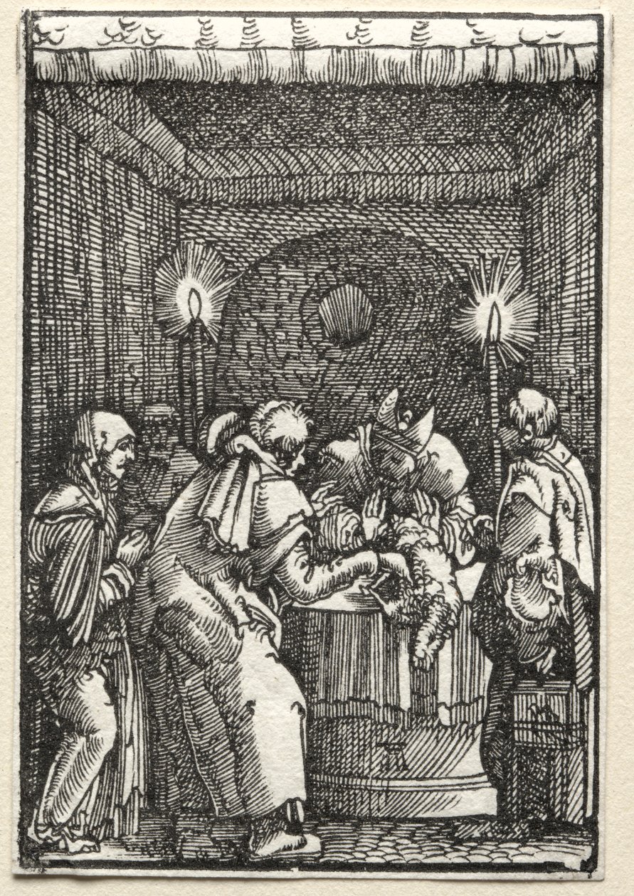 Der Fall und die Erlösung des Menschen: Joachims Opfer wird vom Hohepriester abgelehnt von Albrecht Altdorfer