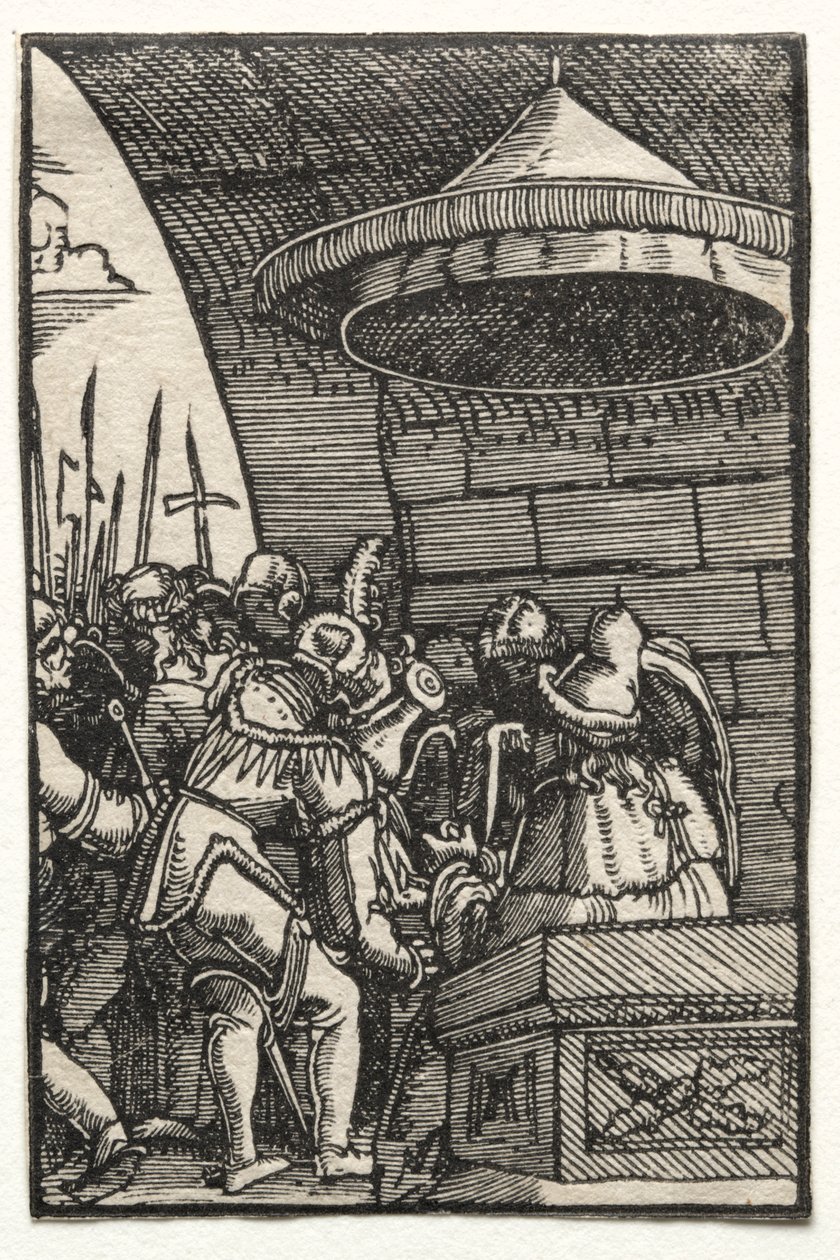 Der Fall und die Erlösung des Menschen: Pilatus wäscht seine Hände von Albrecht Altdorfer