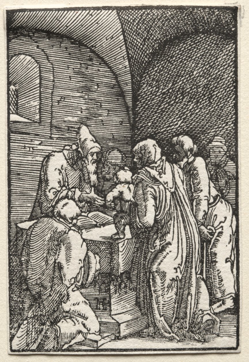 Der Fall und die Erlösung des Menschen: Die Darstellung Christi im Tempel, ca. 1515 von Albrecht Altdorfer