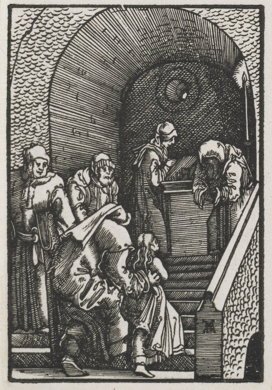 Der Fall und die Erlösung des Menschen: Die Darstellung der Jungfrau im Tempel, 1515 von Albrecht Altdorfer