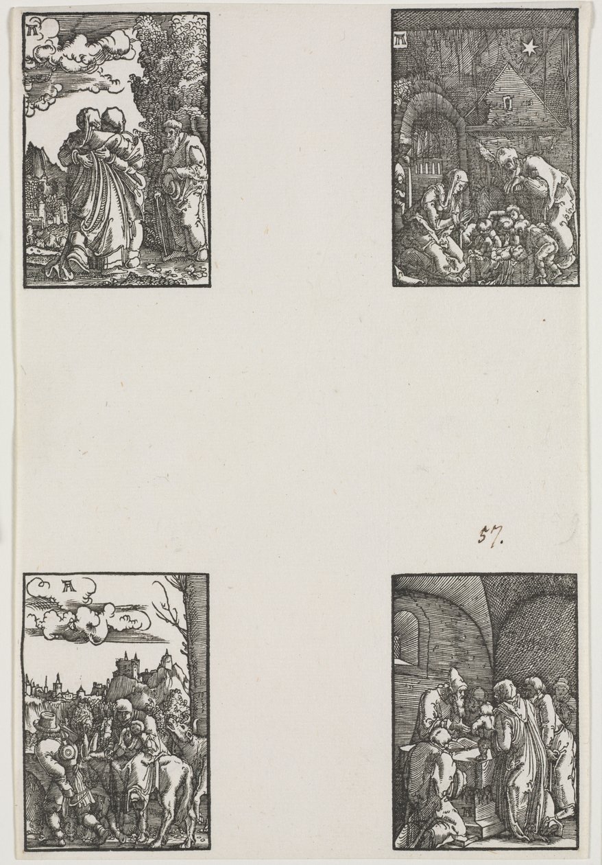 Der Fall und die Erlösung des Menschen, ca. 1515 von Albrecht Altdorfer