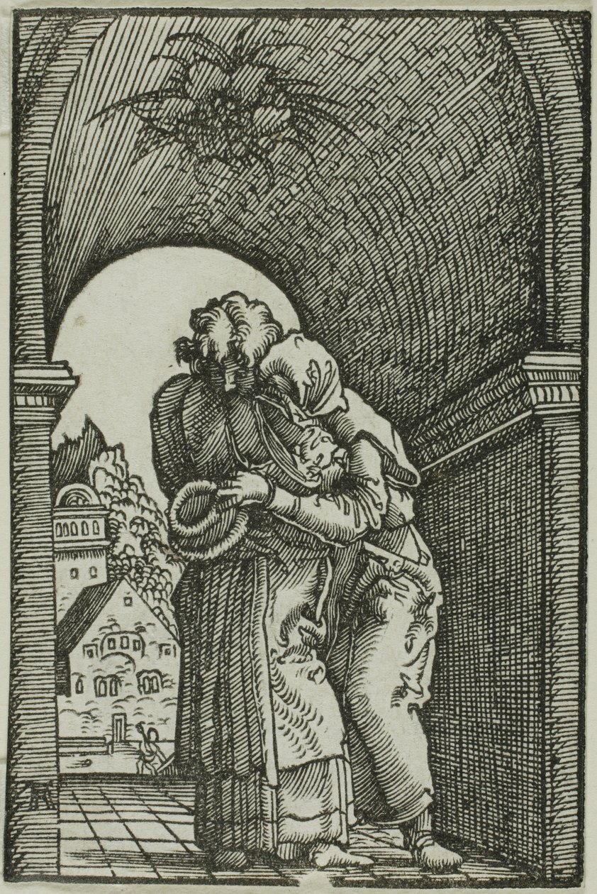 Das Treffen von Joachim und Anna, aus Der Fall und die Erlösung des Menschen von Albrecht Altdorfer