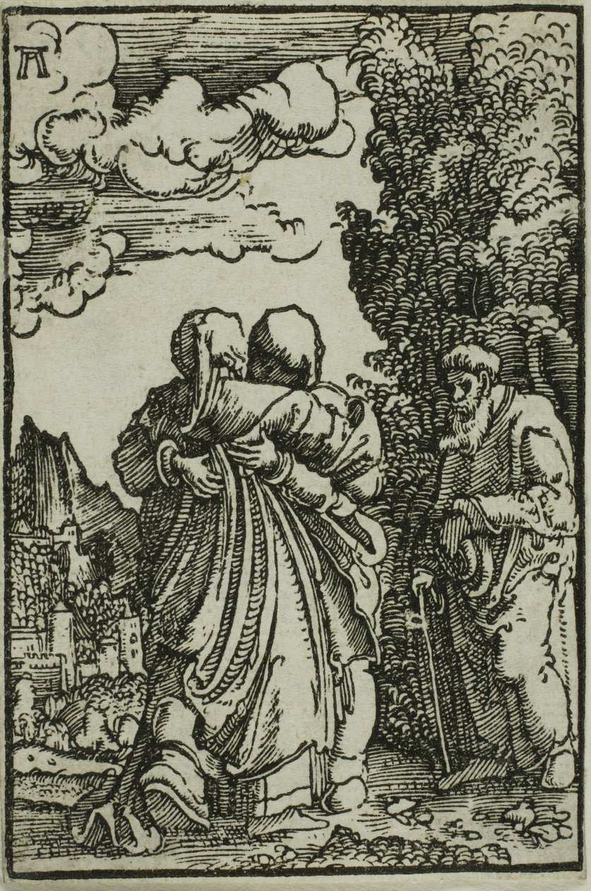 Die Heimsuchung, aus Der Fall und die Erlösung des Menschen von Albrecht Altdorfer