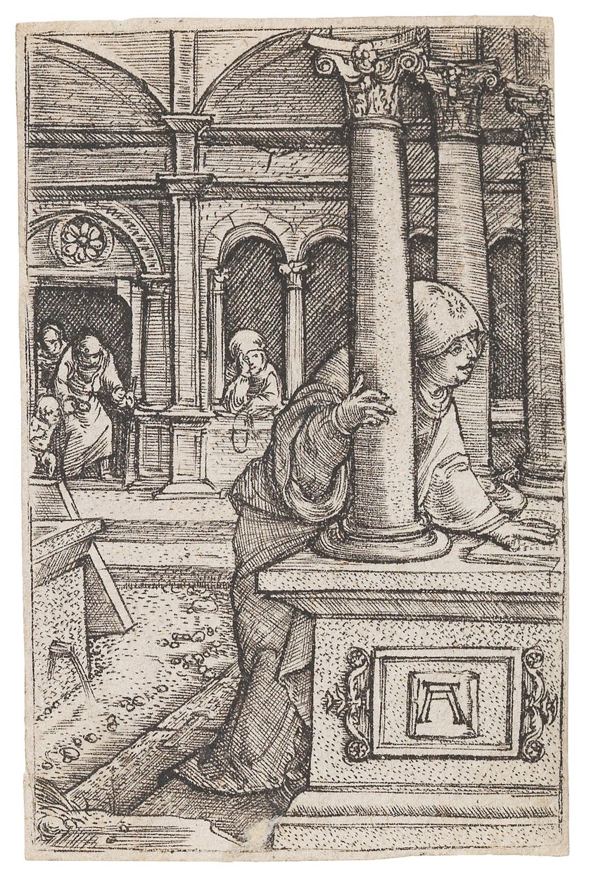 Jungfrau Maria sucht den zwölfjährigen Jesus im Tempel, ca. 1519 von Albrecht Altdorfer