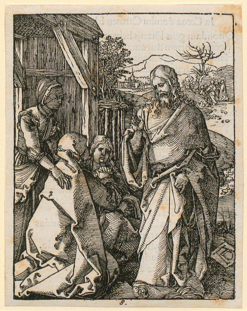 Abschied Christi von seiner Mutter, Blatt 8 der Folge „Kleine Holzschnitt-Passion“ von Albrecht Dürer