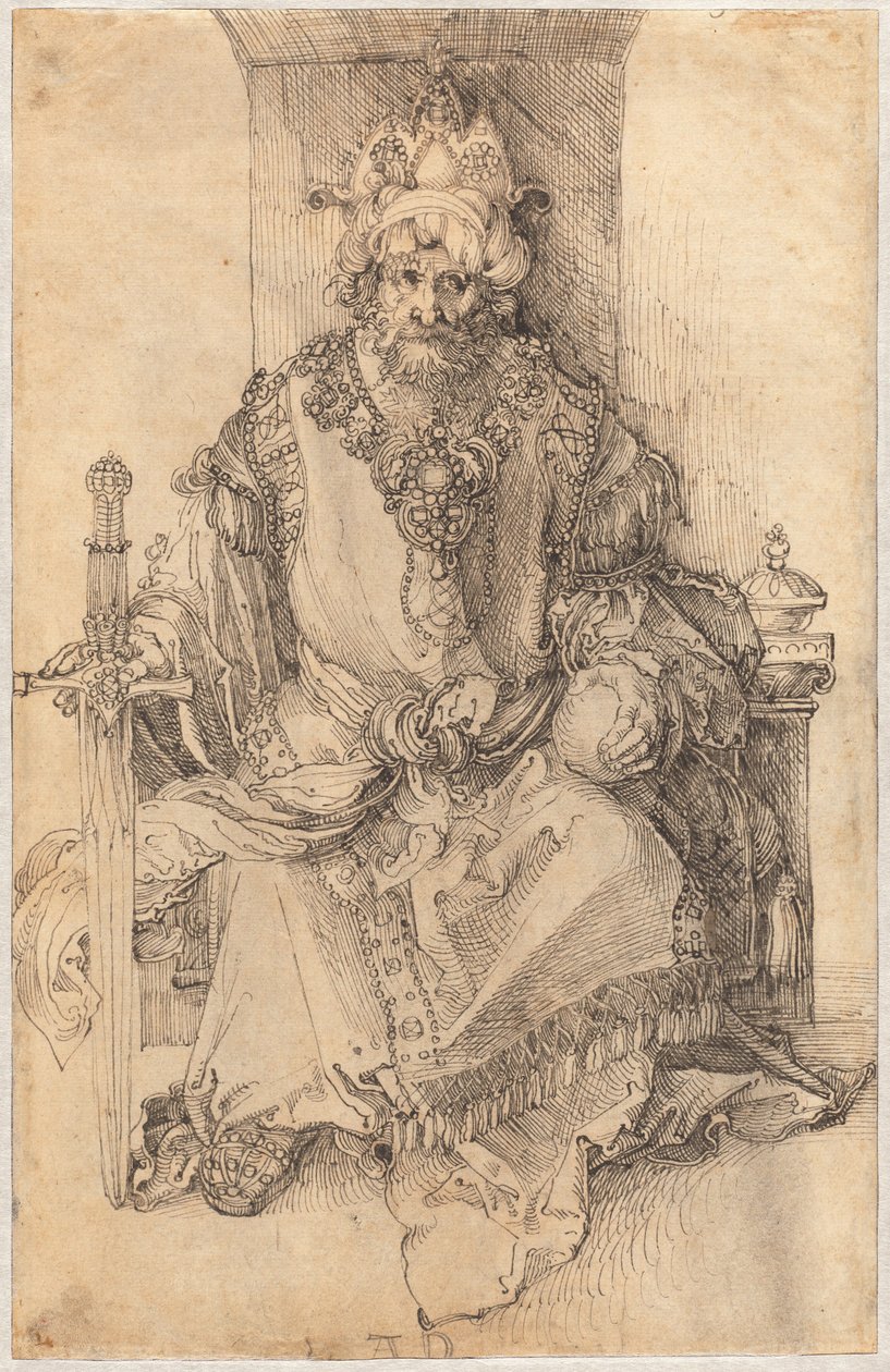 Ein östlicher Herrscher auf seinem Thron von Albrecht Dürer