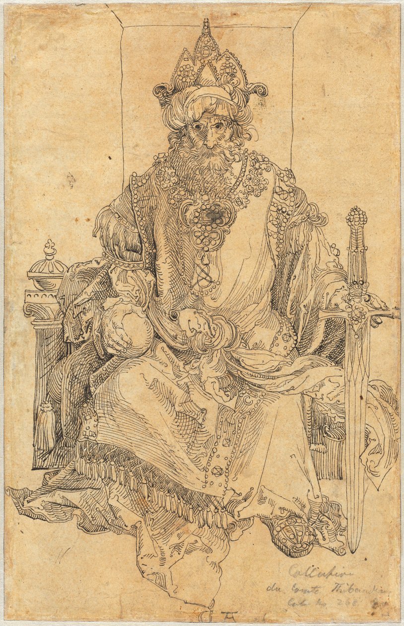 Ein orientalischer Herrscher auf seinem Thron von Albrecht Dürer