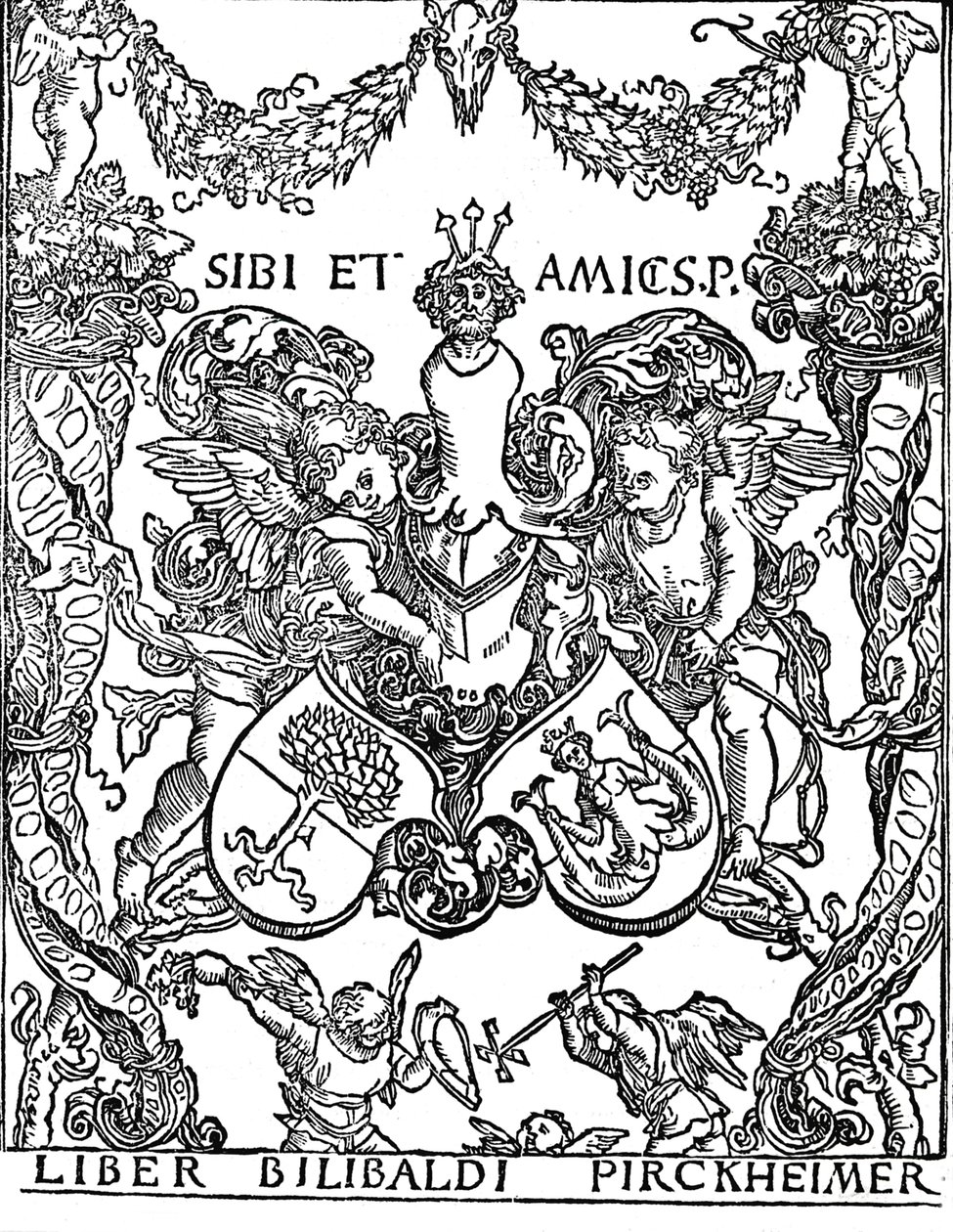 Exlibris von Willibald Pirkheimer, um 1502-1503, 1906 von Albrecht Dürer