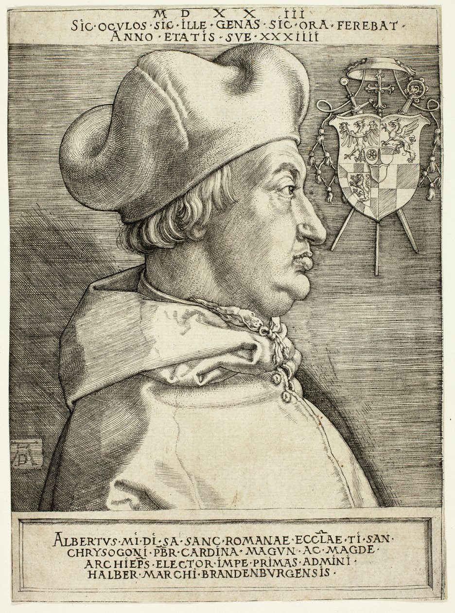 Kardinal Albrecht von Brandenburg (Der große Kardinal) von Albrecht Dürer
