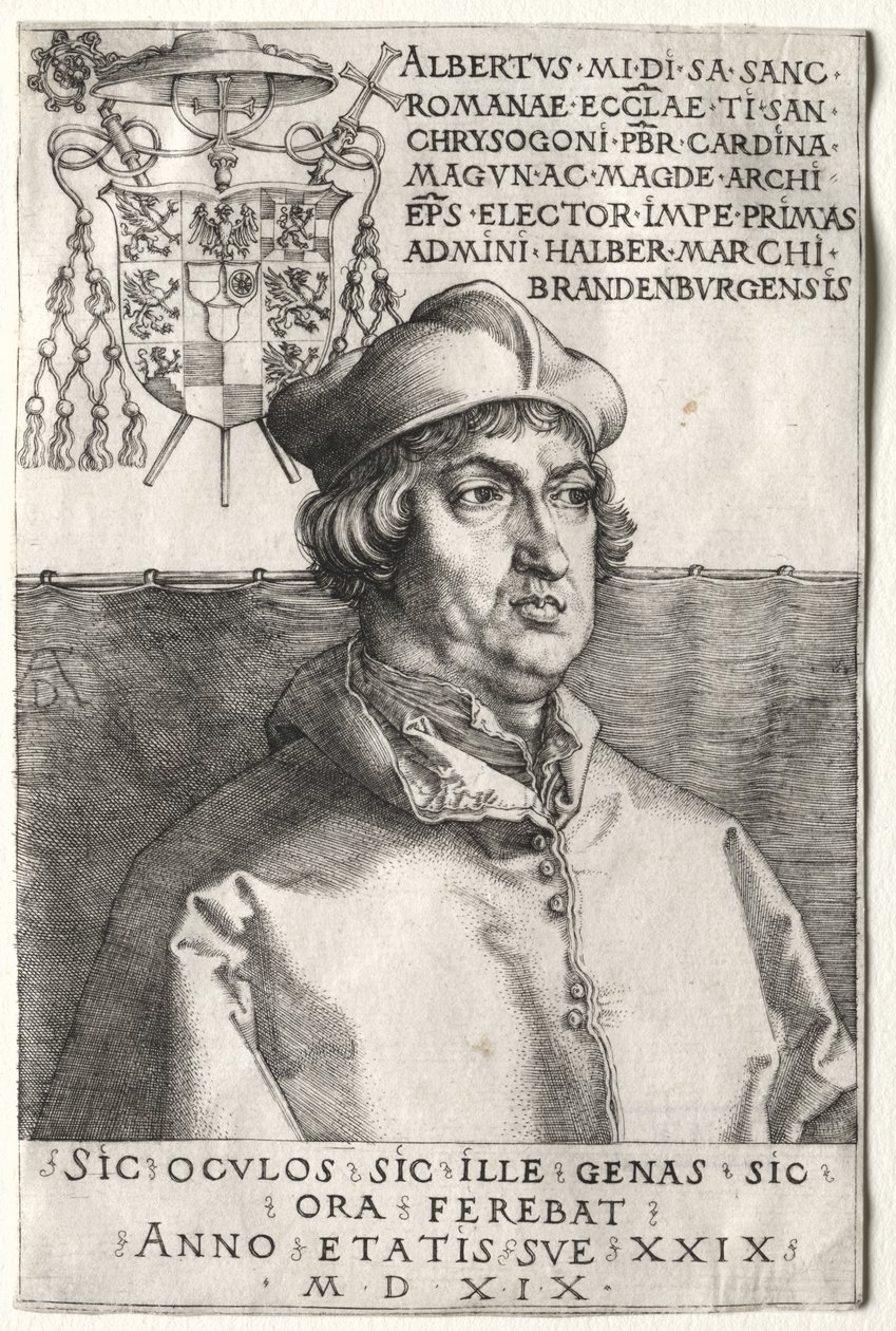 Kardinal Albrecht von Brandenburg - Die kleine Platte von Albrecht Dürer