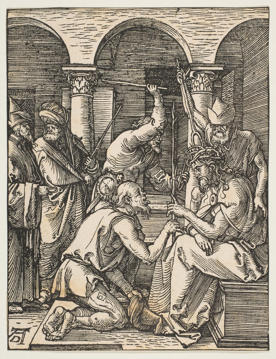Christus mit Dornen gekrönt, aus Die kleine Passion von Albrecht Dürer