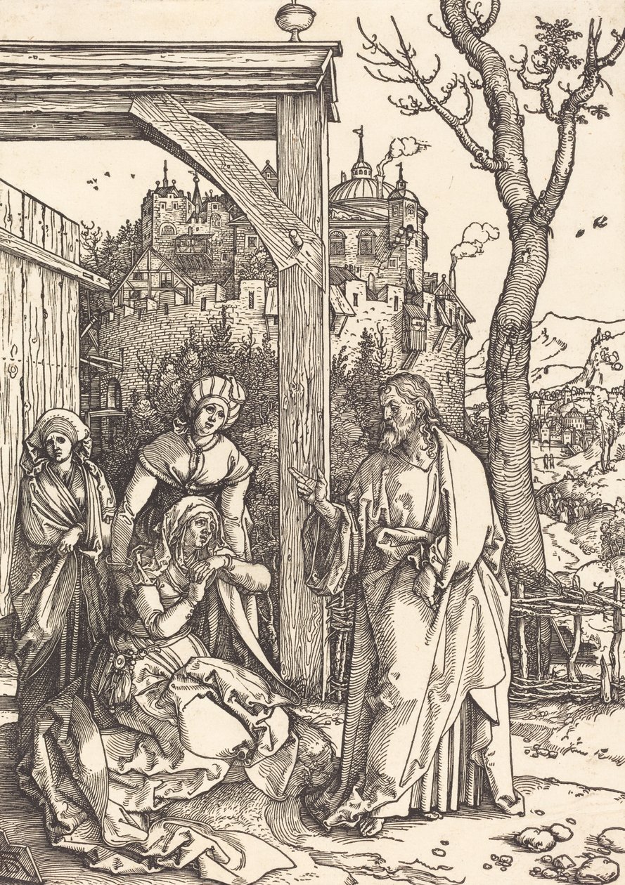 Christus nimmt Abschied von seiner Mutter, ca. 1504-1505 von Albrecht Dürer