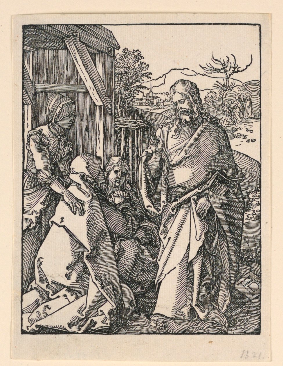 Christus nimmt Abschied von seiner Mutter, aus der Serie Die kleine Passion von Albrecht Dürer