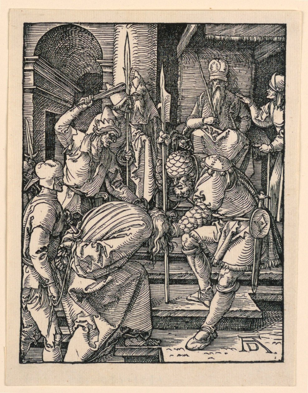 Christus vor Annas, aus der Serie Die kleine Passion von Albrecht Dürer