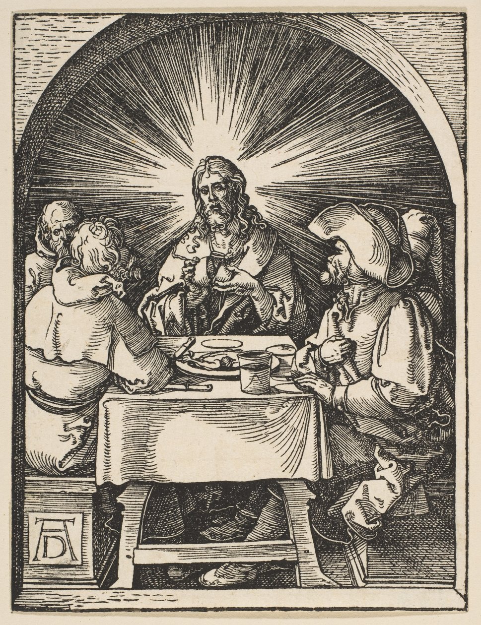 Christus in Emmaus, aus "Die Kleine Passion" von Albrecht Dürer