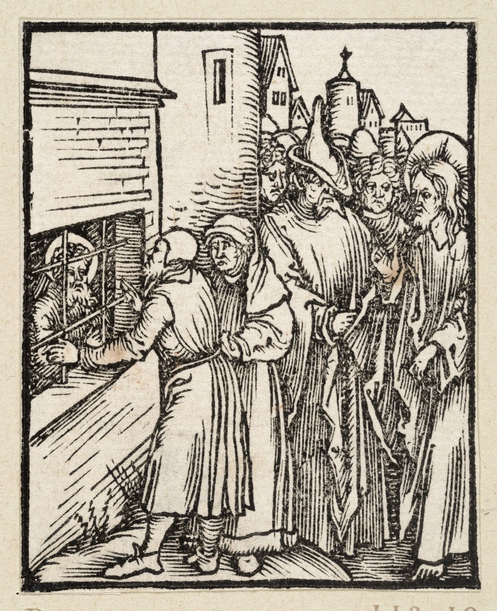 Christus schickt die Jünger zu Johannes ins Gefängnis von Albrecht Dürer