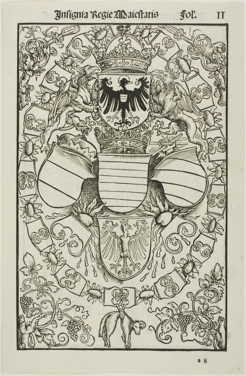 Wappen von Maximilian I. als König der Römer von Albrecht Dürer