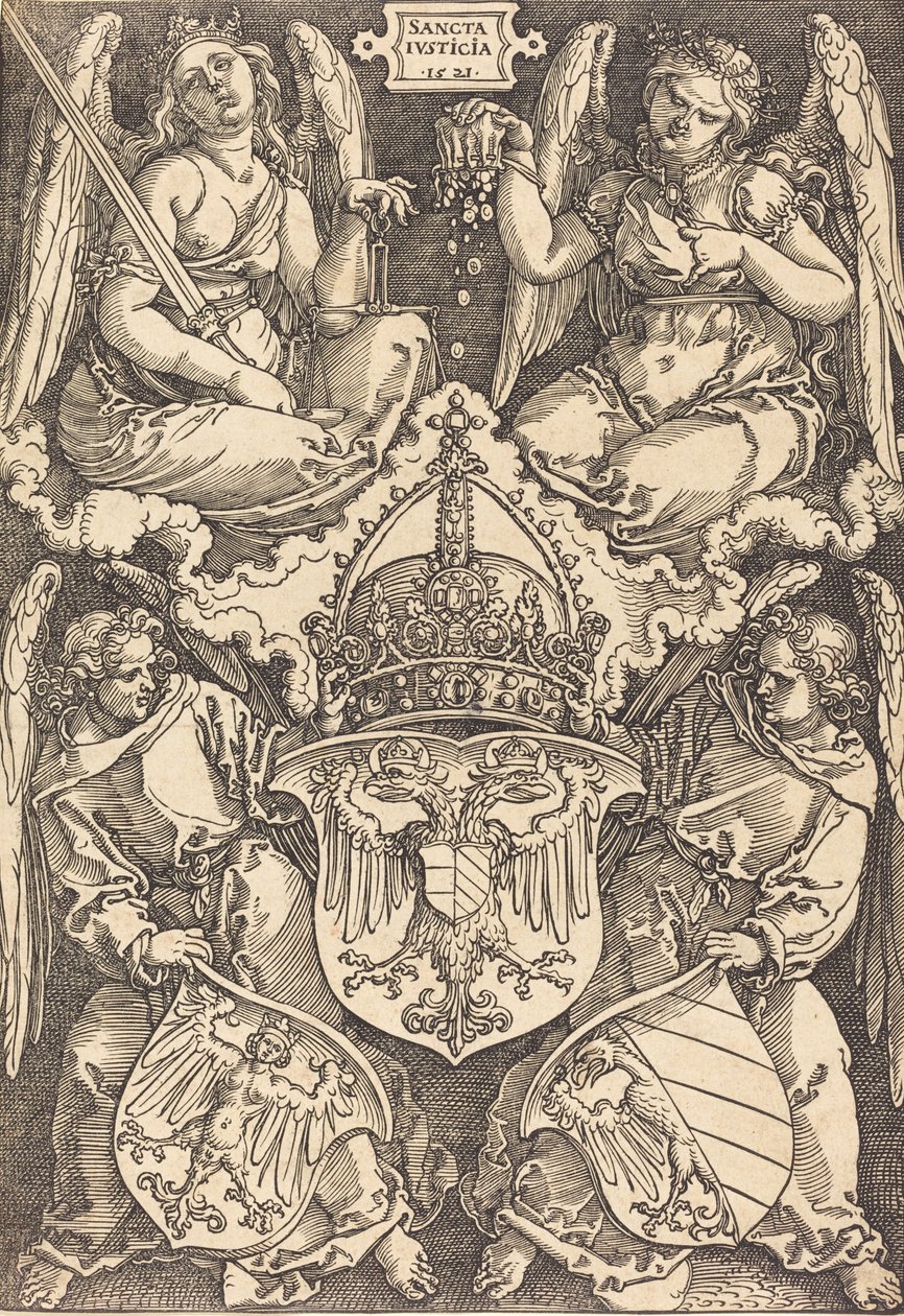 Wappen des Deutschen Reiches und der Stadt Nürnberg, 1521 von Albrecht Dürer