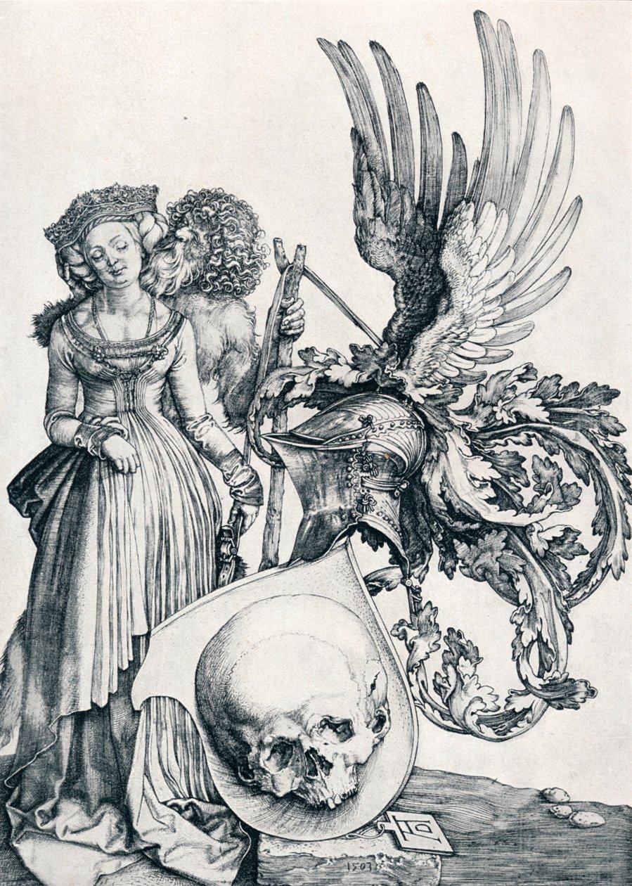 Wappen mit einem Schädel von Albrecht Dürer