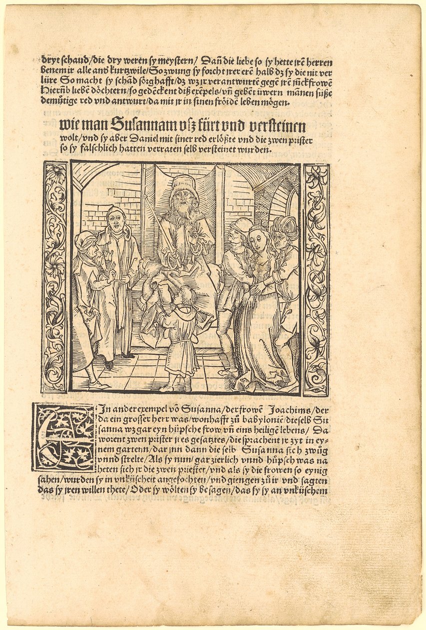 Das Kind Daniel entlarvt die Ankläger Susannas vor Gericht von Albrecht Dürer
