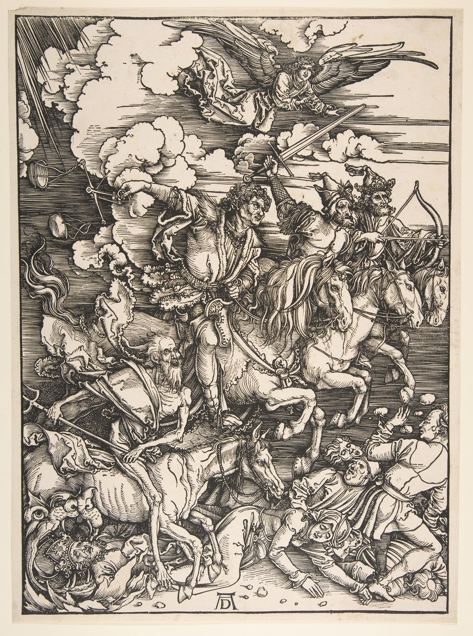 Die vier Reiter der Apokalypse, ca. 1497-1498 von Albrecht Dürer