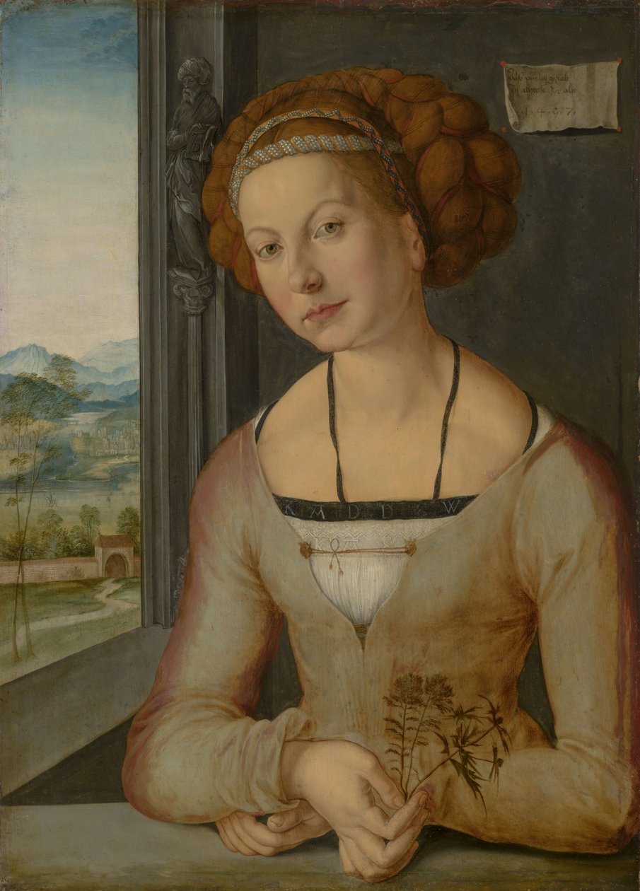 Bildnis der sogenannten Fürlegerin mit geflochtenem Haar von Albrecht Dürer