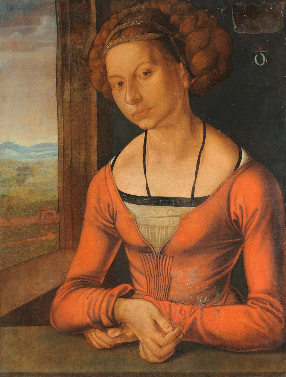 Bildnis einer Frau Fürleger mit geflochtenem Haar von Albrecht Dürer