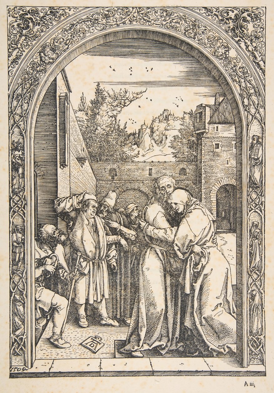 Joachim und Anna am Goldenen Tor, aus Das Leben der Jungfrau, ca. 1504 von Albrecht Dürer