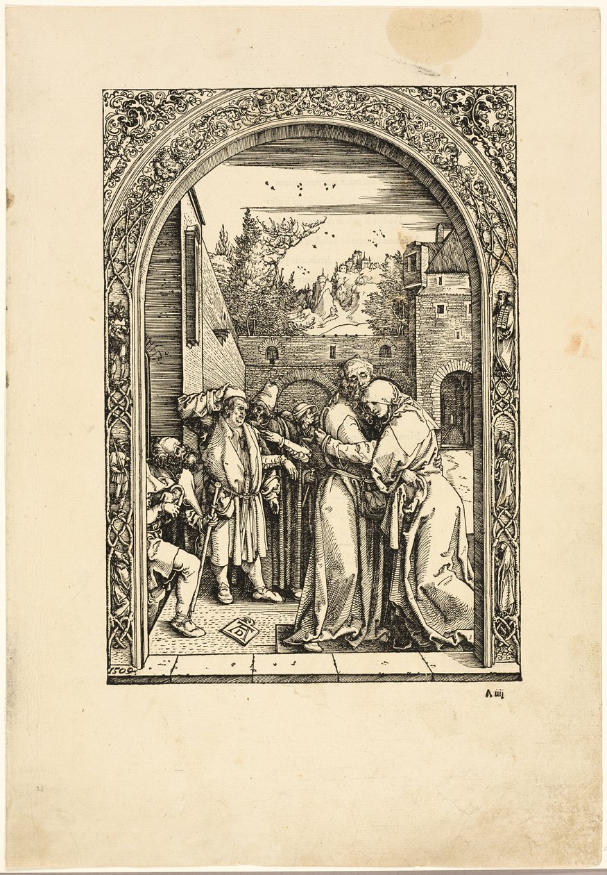 Joachim und St. Anna treffen sich am Goldenen Tor, aus Das Leben der Jungfrau von Albrecht Dürer
