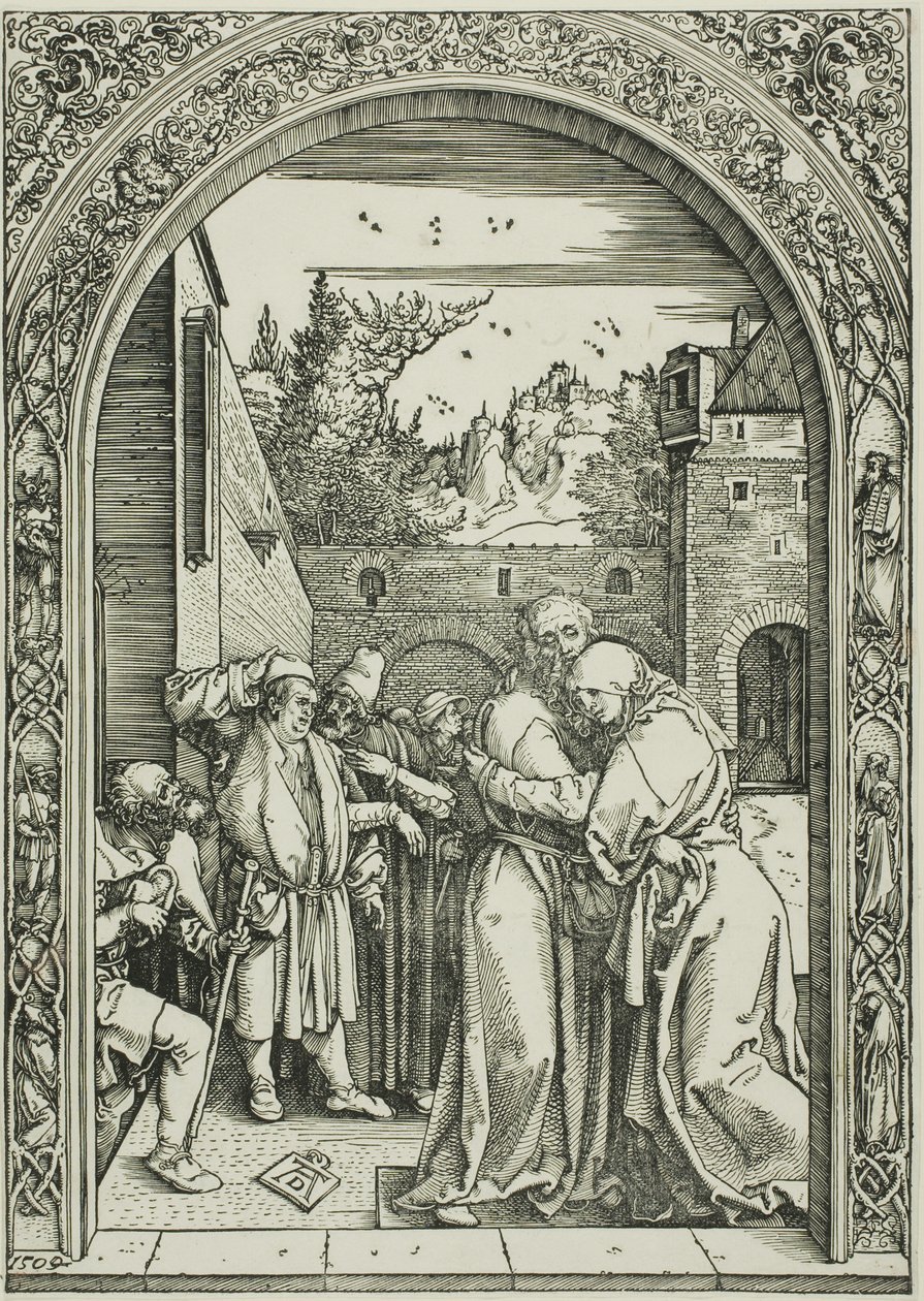 Joachim und St. Anna treffen sich am Goldenen Tor, aus Das Leben der Jungfrau von Albrecht Dürer