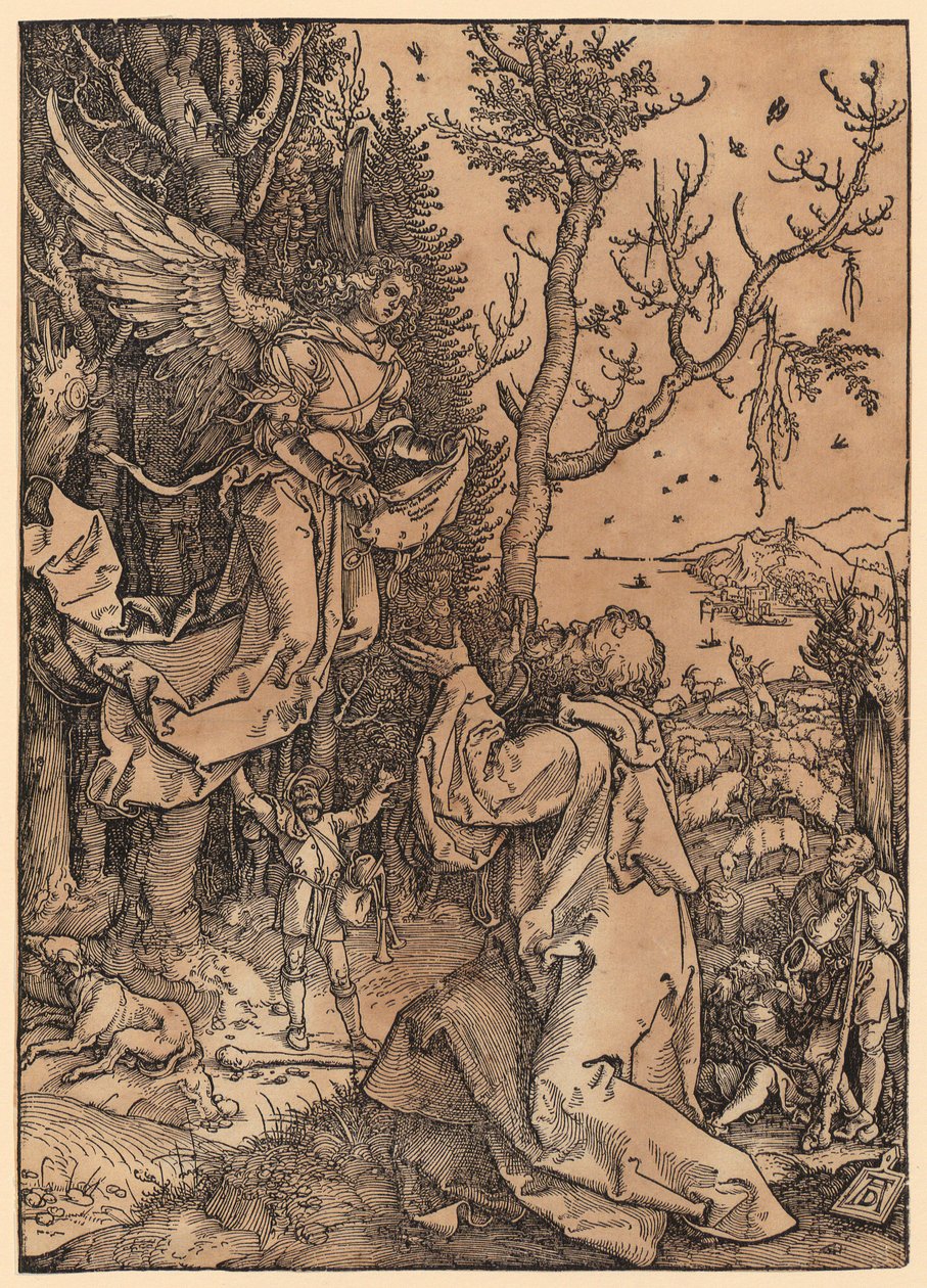 Joachim auf dem Felde, Blatt 3 der Folge "Das Marienleben" von Albrecht Dürer