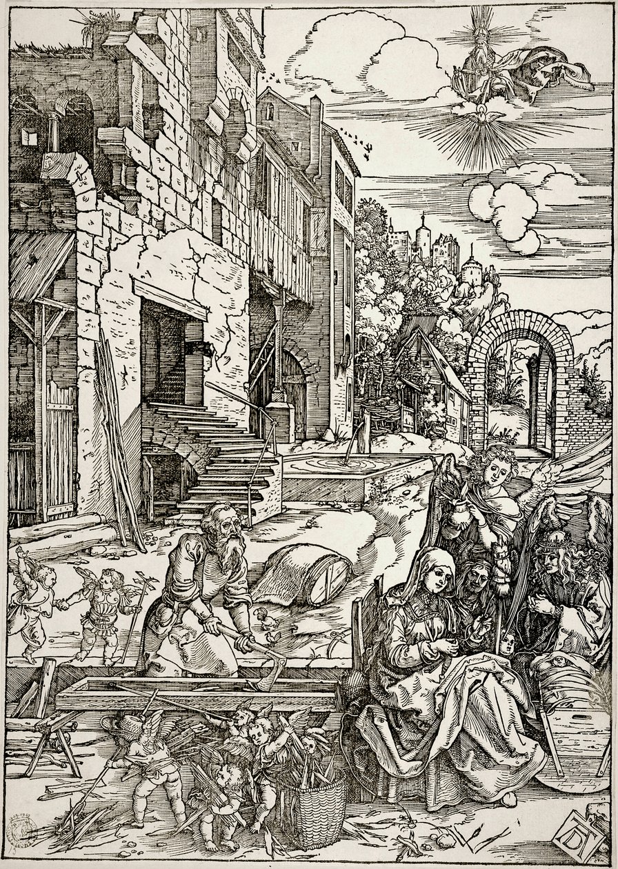 Das Leben der Jungfrau: Der Aufenthalt der Heiligen Familie in Ägypten (Bartsch 90) von Albrecht Dürer