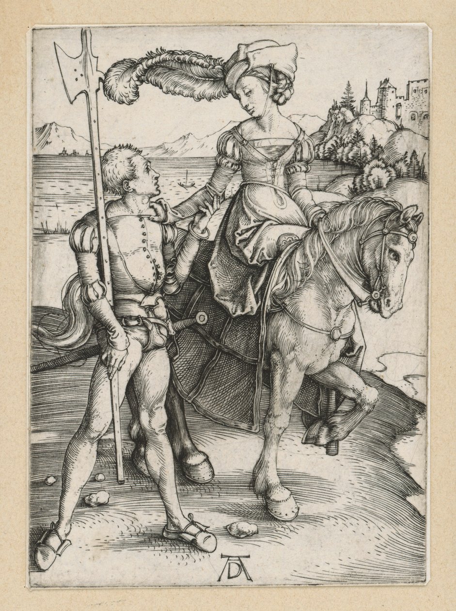 Landsknecht und Fräulein zu Pferd von Albrecht Dürer
