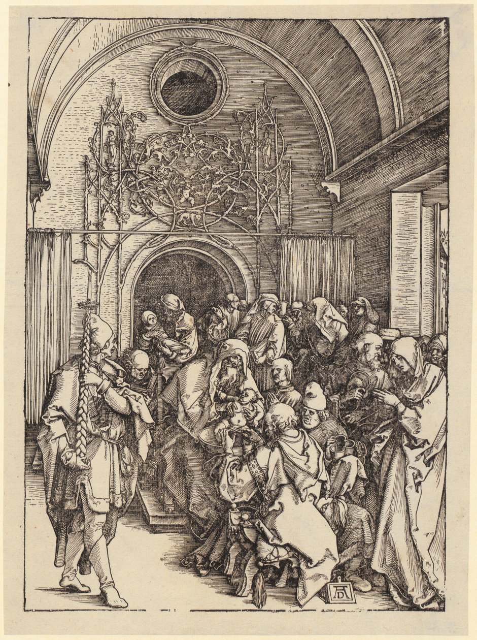 Maria auf der Mondsichel, Blatt 1 der Folge "Das Marienleben" von Albrecht Dürer