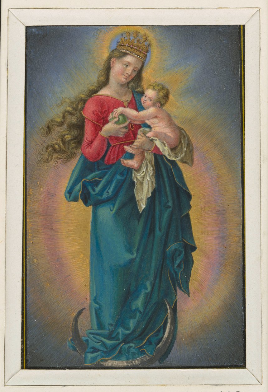 Maria auf der Mondsichel mit Sternenkrone von Albrecht Dürer