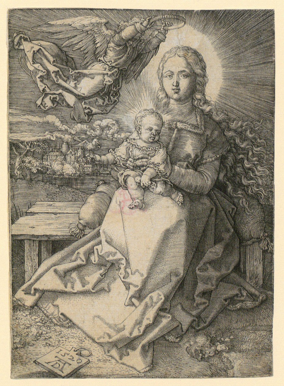 Maria, von einem Engel gekrönt von Albrecht Dürer