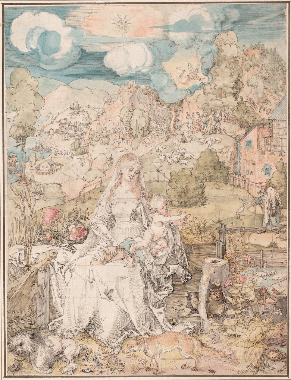Maria unter einer Vielzahl von Tieren, um 1503 von Albrecht Dürer