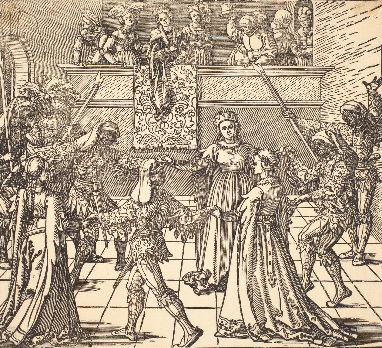 Maskentanz mit Fackeln, ca. 1516 von Albrecht Dürer