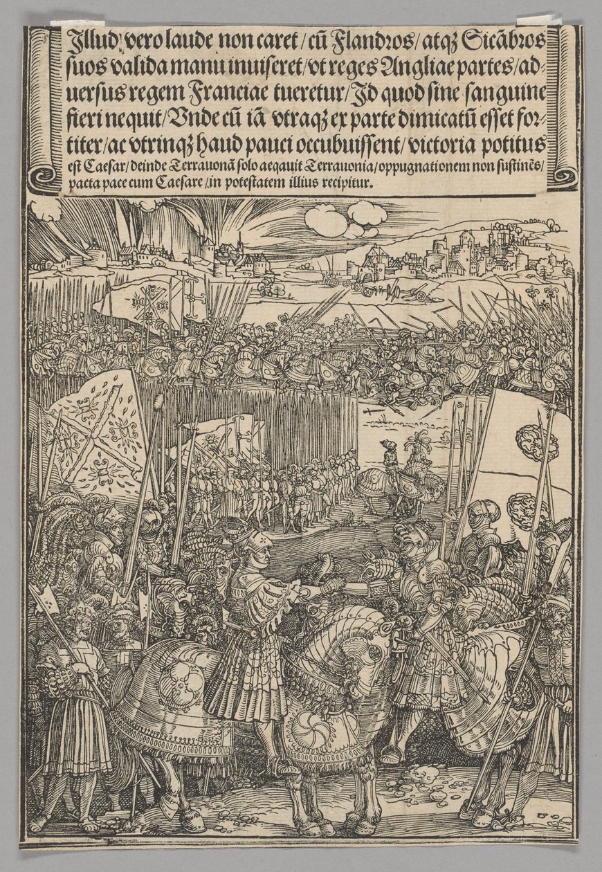 Maximilian und Heinrich VIII. von England, Platte 22 aus Historische Szenen aus dem Leben von Kaiser Maximilian I. aus dem Triumphbogen von Albrecht Dürer