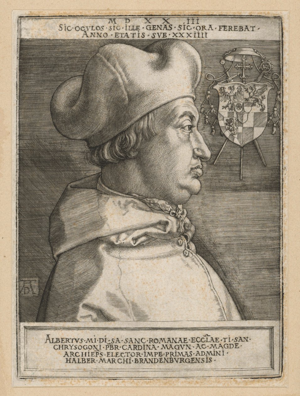 Porträt des Kardinals Albrecht von Brandenburg von Albrecht Dürer