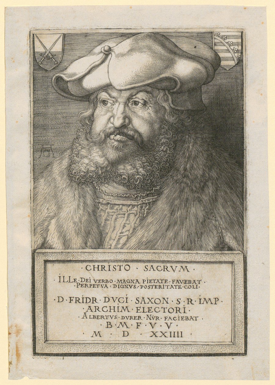 Porträt von Friedrich dem Weisen, Kurfürst von Sachsen von Albrecht Dürer